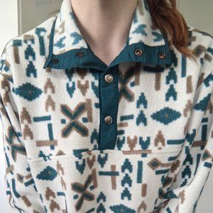 vintage fleece quarter snap pullover sweater